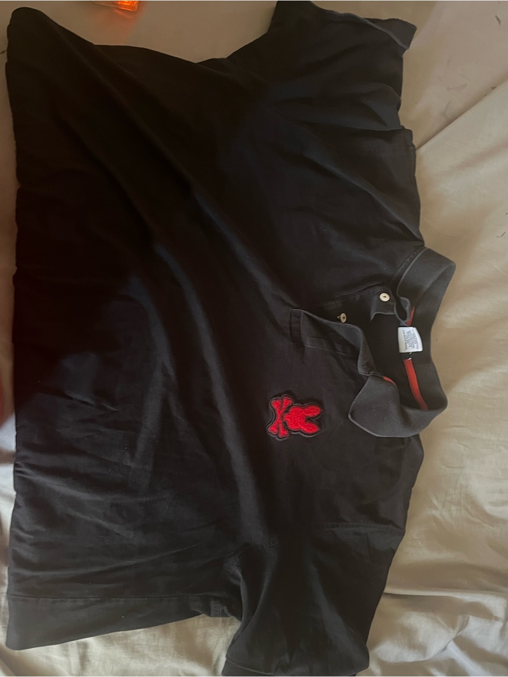Psycho Bunny Black Polo with Red Bunny Crest